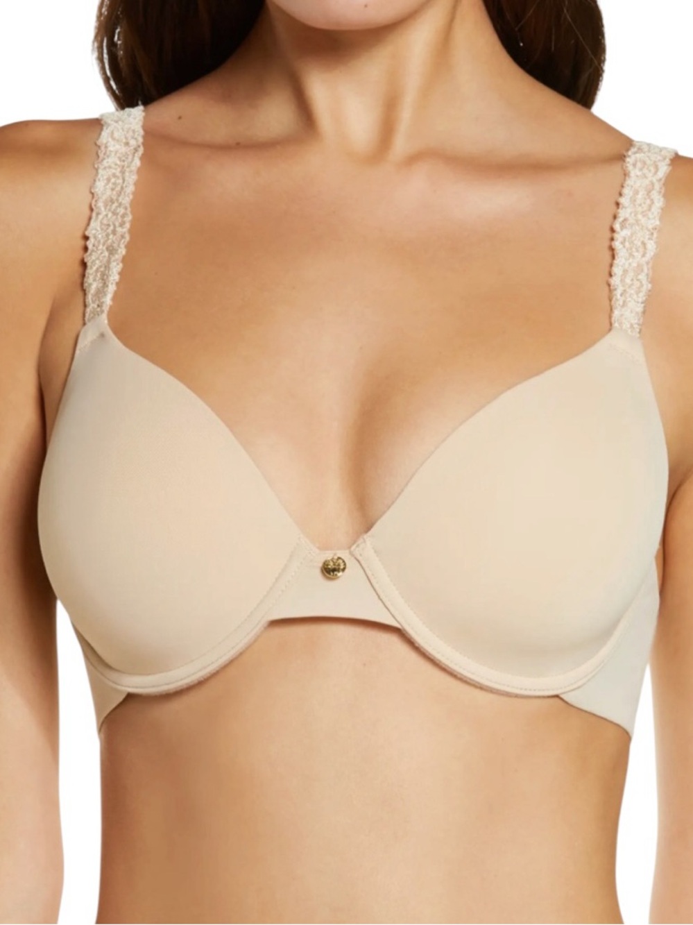 NATORI Pure Luxe Custom Coverage Contour Underwire Bra! Retail $76.